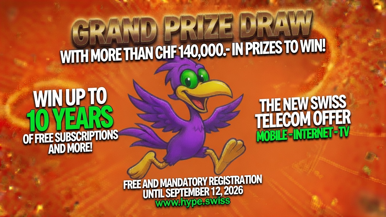 hype SWISS Grand Prize Draw: win up to 10 years of free subscriptions