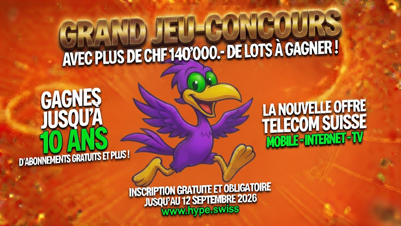 Grand Jeu-Concours hype SWISS : gagne jusqu'à 10 ans d'abonnements gratuits