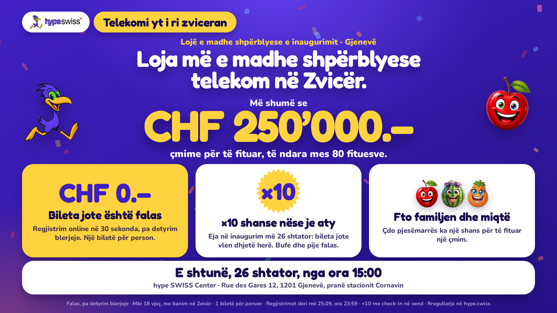 Konkursi i madh hype SWISS